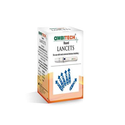 Ambitech Round Lancet 100's - Blood Glucose Monitors/Strips