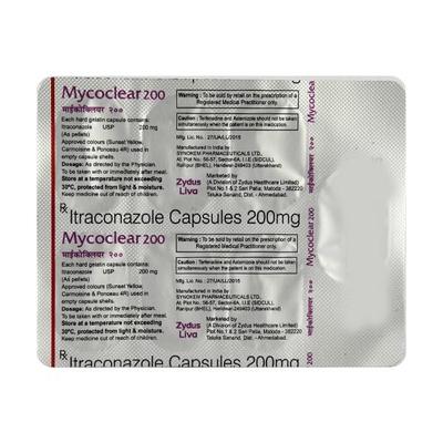Mycoclear 200mg Capsule 7'S - Fungal Infections-Anf
