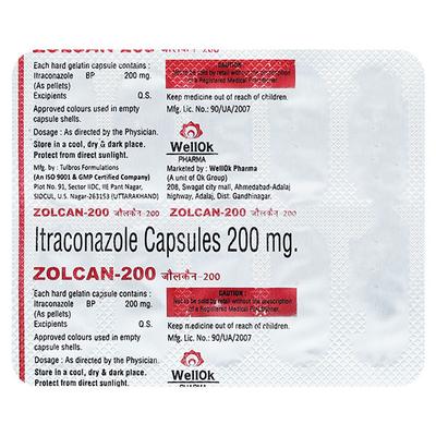 ZOLCAN 200 Capsule 10's - Fungal Infections-Anf