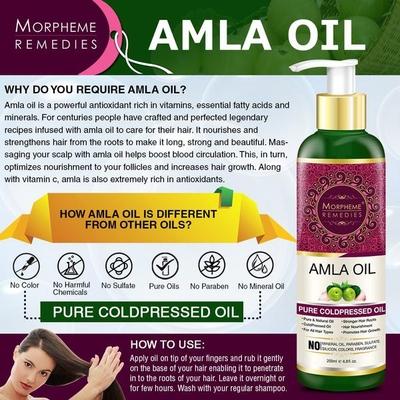 Morpheme Remedies Pure Amla Hair Oil 200 ml - Hair Oils