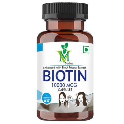 Mint Veda Biotin 10000 mcg Veg Capsule 90's - Hair & Skin