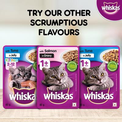 Whiskas Adult Chicken in Gravy (Pack of 85gm x 96) 8160 gm - Petfood