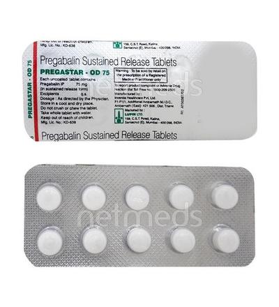 Pregastar OD 75mg Tablet 10'S - Neuropathic Pain-Dru