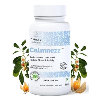 Curae Health Calmnezz Assists Sleep Tablets 60's - Mental Health