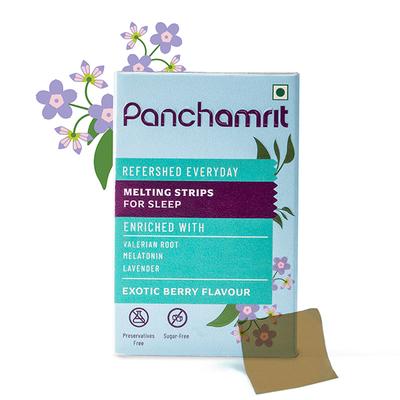 Panchamrit Melting Strips For Sleep - Exotic Berry Flavour 30's - General Health