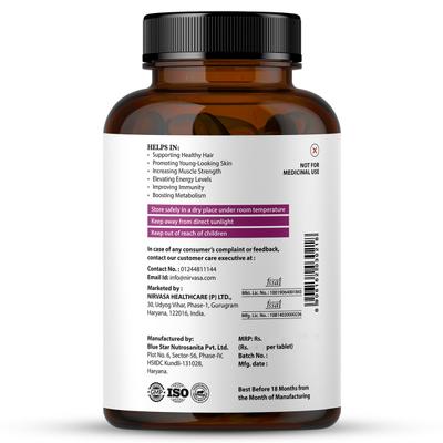 Nirvasa Plant Based Biotin Tablet (Pack of 2 x 60's) 1's - Hair & Skin