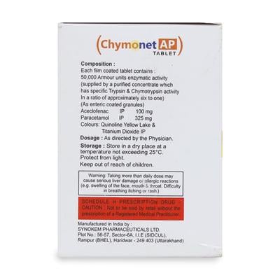 Chymonet AP Tablet 10'S - Pain relief-Nsa