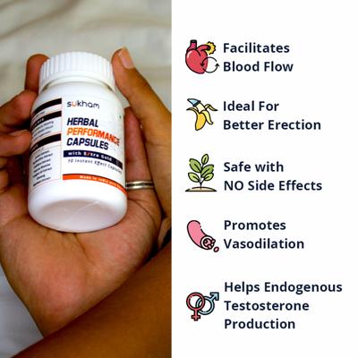 Sukham Herbal Performance Capsules 45's - Herbal Dietary Supplement