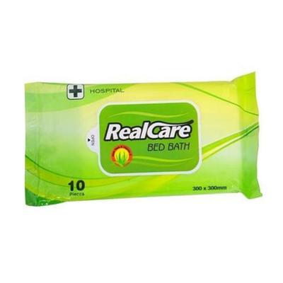 Real Care Bed Bath Wipes (300 mm x 300 mm) 10's - Tissues & Wipes
