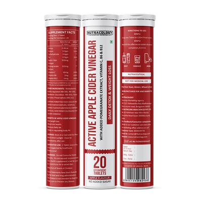 Nutracology Active Apple Cider Vinegar Effervescent Tablet 20's - General Health