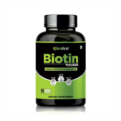 Nutrafirst Biotin 10000 mcg Capsule 60's - Hair & Skin