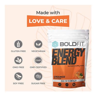 Boldfit Energy Blend Isotonic Sports Drink - Orange Flavour 1 kg - Workout Essentials
