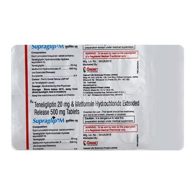 Supraglip M 20/500mg Tablet 10'S - Diabetes-Ant