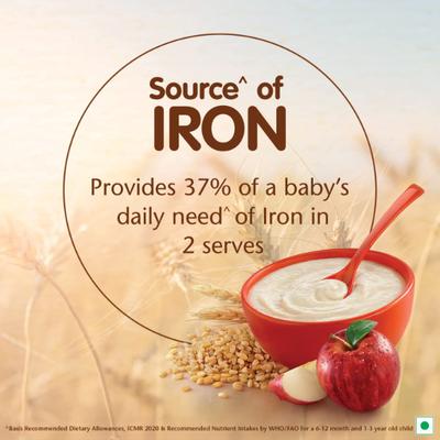 Nestle Cerelac Stage 1 (6 Months+) Powder 300 gm - Wheat Apple (Refill Pack) - Baby And Infant Supplements