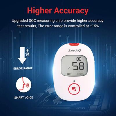 Sinocare Safe AQ Voice Blood Glucose Monitoring System with Free 10 Strips 1's - Blood Glucose Monitors/Strips