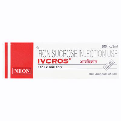 Ivcros 100mg Injection 5ml - Iron Supplement/Anaemia-Vma