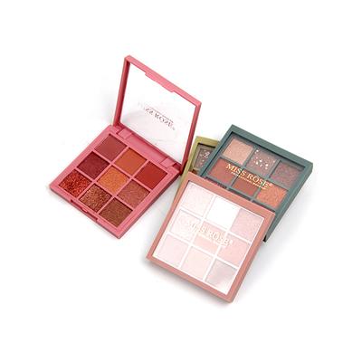 Miss Rose 9 Color Matte & Glitter Eyeshadow Palette 7001 - 123N 01 7.5 gm - Face Palettes