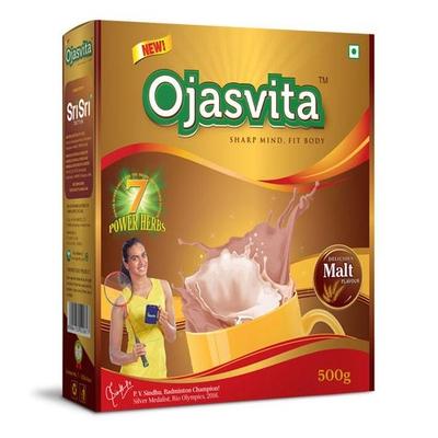 Sri Sri Tattva Ojasvita Powder - Malt 500 gm (Refill Pack) - Daily Health Drinks