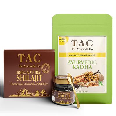 TAC The Ayurveda Co. Combo (Pure & Natural Shilajit 20 gm + Ayurvedic Kadha 100 gm) - Sexual Healthcare