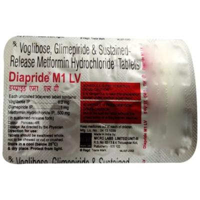 DIAPRIDE M1 LV Tablet 10's - Diabetes-Ant