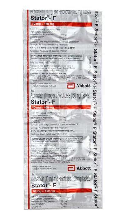Stator F Tablet 10'S - High Cholesterol-Dys