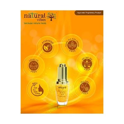 Natural Vibes Ayurvedic Beauty Oil with 24K Gold Flakes 15 ml - Face Creams