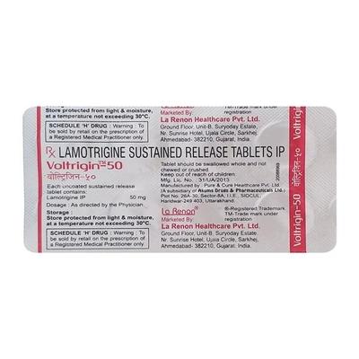 Voltrigin 50mg Tablet 10'S - Epilepsy/Convulsion-Ant
