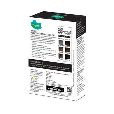 Vegetal Safe Color+ Hair Color for Beard - Soft Black 25 gm - Crème