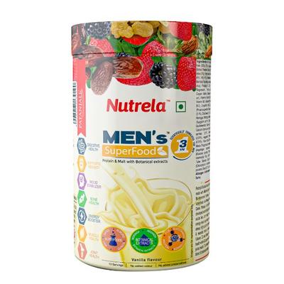 Patanjali Nutrela Men's Superfood Powder - Vanilla 400 gm - Nutritional Supplement