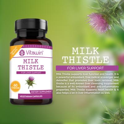 Vitawin Milk Thistle Vegetarian Capsule 60's - Vital Health