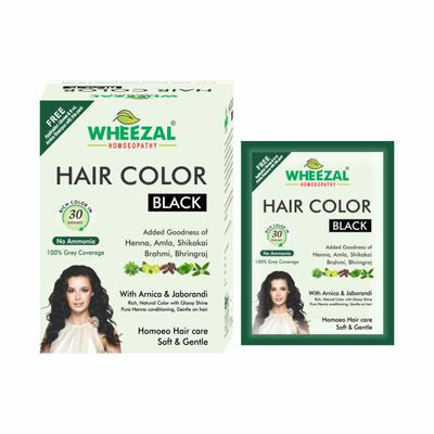 Wheezal Hair Color - Black (Pack of 12 x 20 g) - Personal Care(Homeopathy)