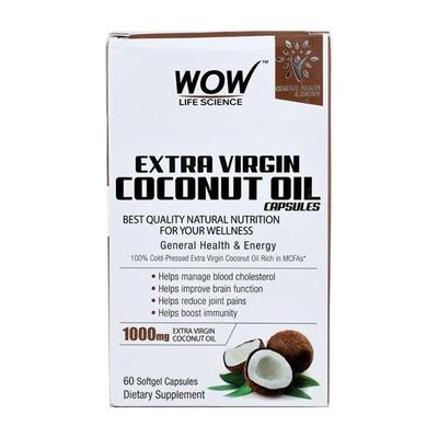 Wow Life Science Extra Virgin Coconut Oil Softgel Capsule 60's - Vital Health