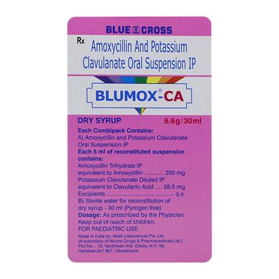 Blumox CA Dry Syrup 30ml - Bacterial Infections-Pen