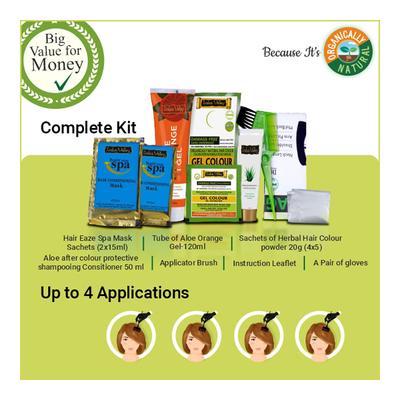 Indus Valley Organically Natural Gel Hair Colour Powder - Black 220 gm - Personal Care (Ayush)