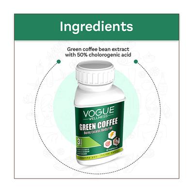 Vogue Wellness Green Coffee Tablet (Pack of 2 x 60's) - Pure Herbs