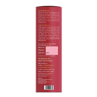 Lord's Onion Hair Oil 200 ml - Personal Care(Homeopathy)