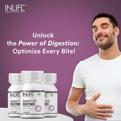 INLIFE Digestive Enzymes Capsules 60's - Digestive Health
