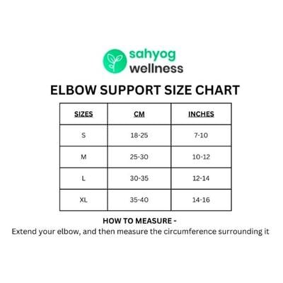 Sahyog Wellness Compression Elbow Support Arm Brace - Black (XL) 1's - Arm/Elbow Supports