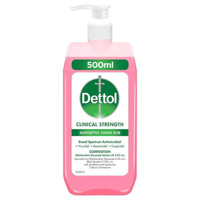 Dettol Clinical Strength Antiseptic Hand Rub 500 ml - Hand Sanitizer