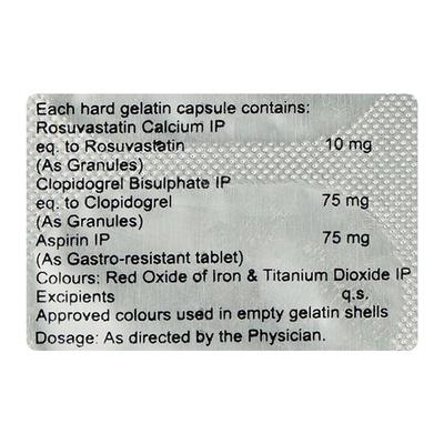 Rosycap Gold 10/75mg Capsule 10'S - High Cholesterol-Dys