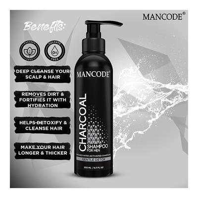 Mancode Shampoo for Men - Charcoal 200 ml - Shampoos