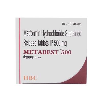 Metabest 500mg Tablet 10'S - Diabetes-Ant