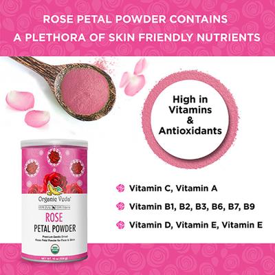 Organic Veda Rose Petal Powder 454 gm - Personal Care (Ayush)