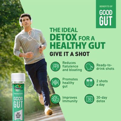 Zandu Pancharishta Good Gut - Gut Detox Shot (Pack of 2 x 30 ml) - Diabetes Care (Ayush)