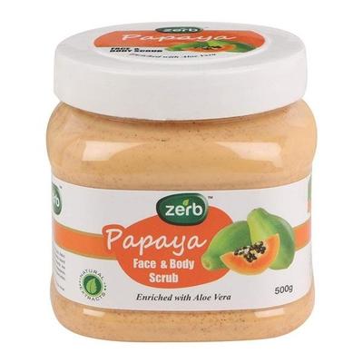 Zerb Face and Body Scrub - Papaya 500 gm - Face Scrubs