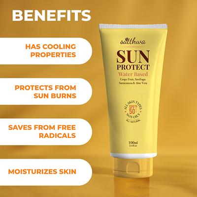 Satthwa Sun Protect SPF 50 PA +++ Water Based Sunscreen Cream 100 ml - Body Sunscreen