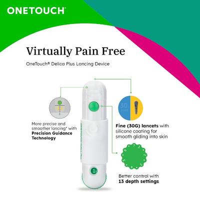 OneTouch Verio Flex Blood Glucose Monitoring System (Free 10 Test Strips + Lancing Device + 10 Lancets) - Blood Glucose Monitors/Strips