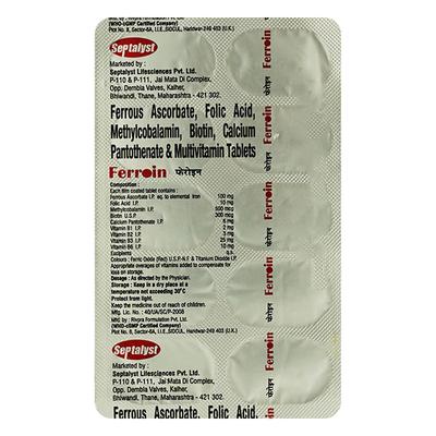 Ferroin Tablet 10'S - Supplements-Vam