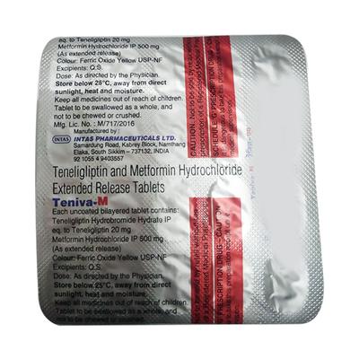 Teniva M Tablet 15'S - Diabetes-Ant