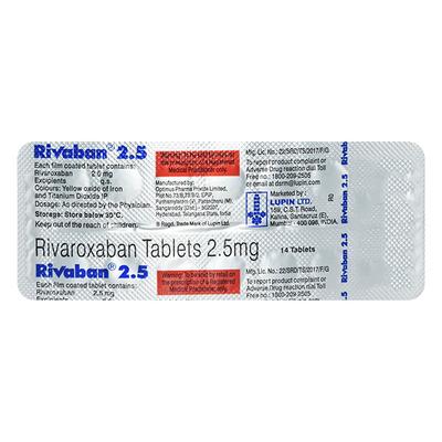 RIVABAN 2.5 Tablet 14's - Blood Clot-Ant